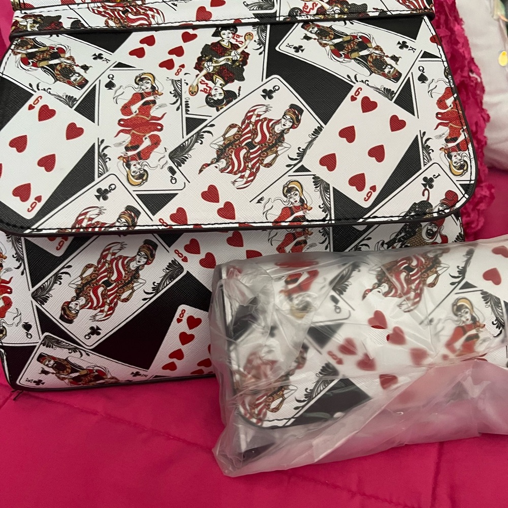 Queen of Hearts Card Pattern Bag